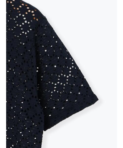 Lugnoncure（ルノンキュール）の「カットレースハーフスリーブトップス（その他トップス・レディース・オフホワイト/ネイビー/ブラック・F）」の18枚目の写真