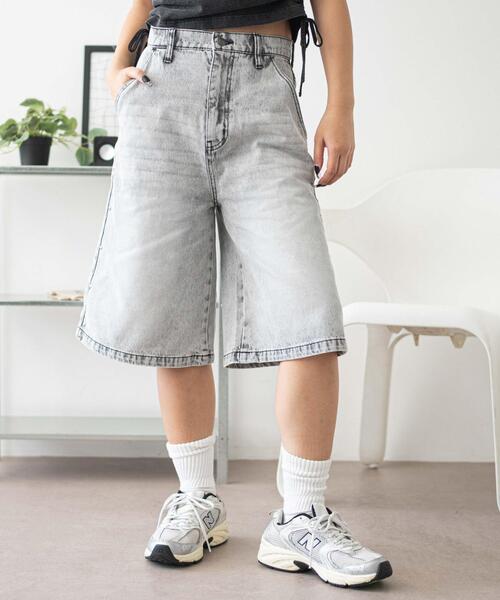 セール】WEGO/ロゴスタッズハーフパンツ（デニムパンツ）｜WEGO