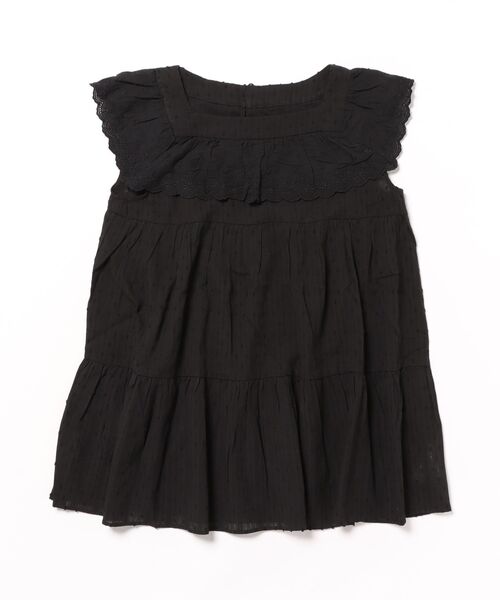 repipi armario(レピピ アルマリオ)の「【girly line】レースティアードミニワンピース(ワンピース・キッズ・ホワイト/ブラック・SMALL/MEDIUM/LARGE)」の2枚目の写真