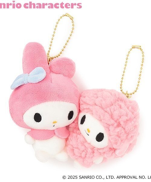 希少■新品未使用■送料無料■冬服もこもこ頭巾マイメロディーぬいぐるみキーホルダー マイメロディ - 希少□新品未使用□送料無料□冬服もこもこ頭巾