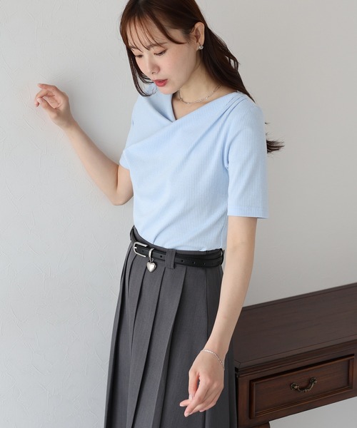 SS25 LEMAIRE◆ベルト付きリブTシャツドレス リブジャージー LEMAIRE(ルメール) | リブ Tシャツ - イエロー | ESCAPERS