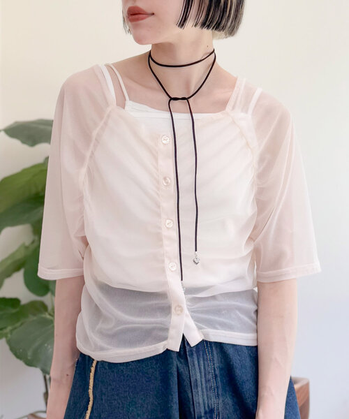 w closet(ダブルクローゼット)の「ハートチャームチョーカー(ネックレス・レディース・ブラック・FREE)」の5枚目の写真