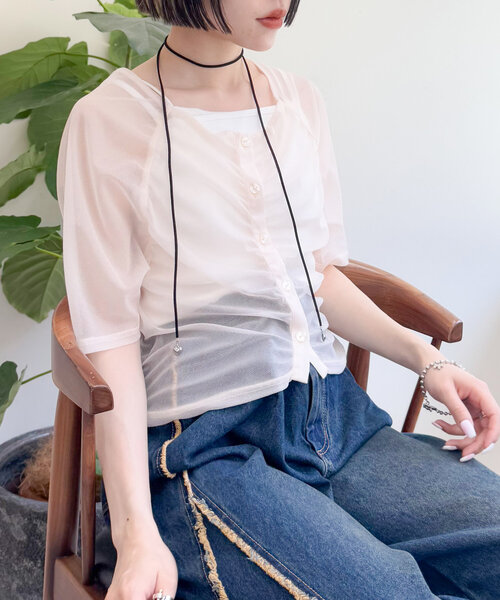 w closet(ダブルクローゼット)の「ハートチャームチョーカー(ネックレス・レディース・ブラック・FREE)」の3枚目の写真