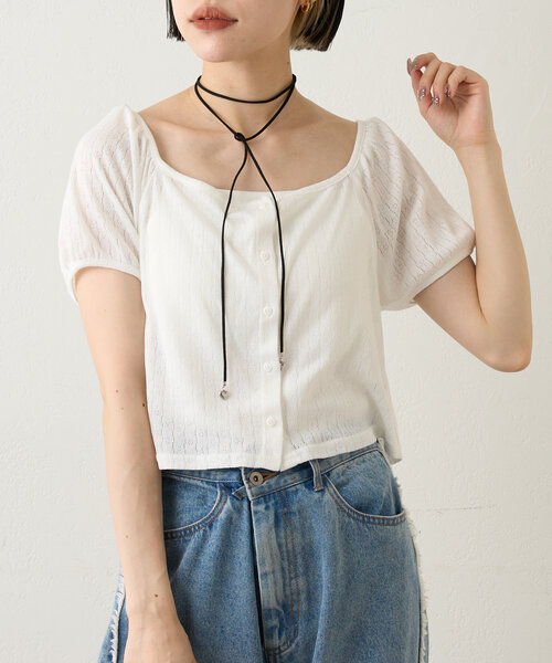 w closet(ダブルクローゼット)の「ハートチャームチョーカー(ネックレス・レディース・ブラック・FREE)」の2枚目の写真