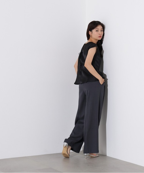 N.（N. Natural Beauty Basic）（エヌエヌナチュラルビューティーベーシック）の「バックリボンシアーブラウス（シャツ/ブラウス・レディース・ピンク/イエロー/ブラック・MEDIUM）」の8枚目の写真