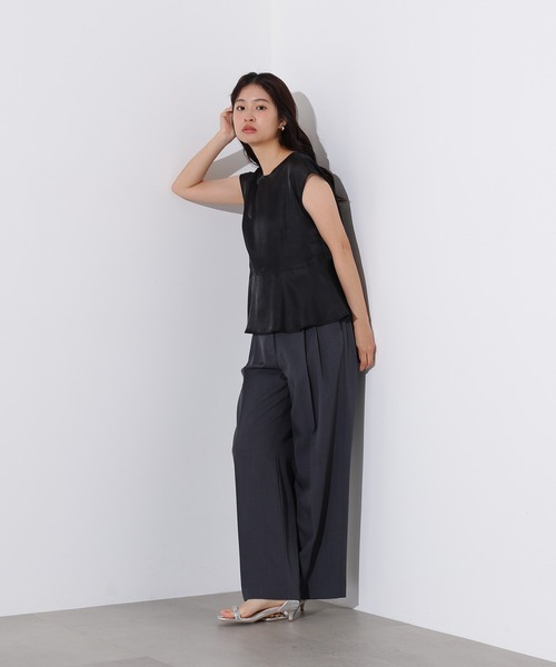 N.（N. Natural Beauty Basic）（エヌエヌナチュラルビューティーベーシック）の「バックリボンシアーブラウス（シャツ/ブラウス・レディース・ピンク/イエロー/ブラック・MEDIUM）」の9枚目の写真