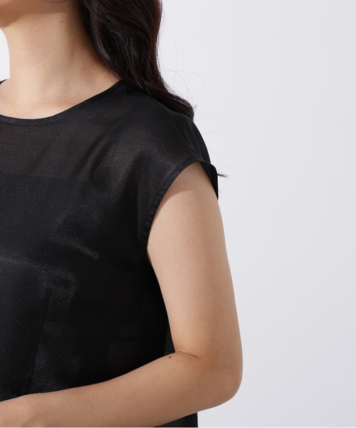 N.（N. Natural Beauty Basic）（エヌエヌナチュラルビューティーベーシック）の「バックリボンシアーブラウス（シャツ/ブラウス・レディース・ピンク/イエロー/ブラック・MEDIUM）」の10枚目の写真