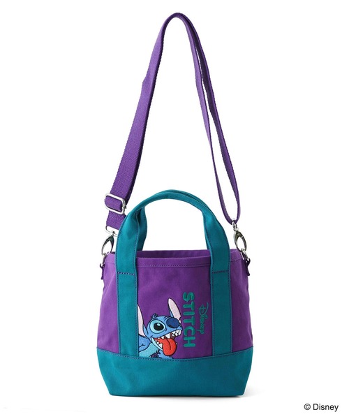 Disney（ディズニー）の「MILKFED./STITCH/TOTE（ショルダーバッグ・レディース・ネイビー/パープル・ONE SIZE）」の8枚目の写真