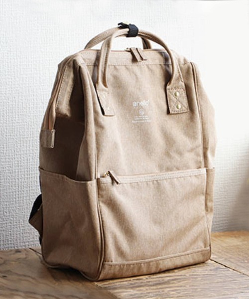 anello GRANDE(アネログランデ)の「anello GRANDE アネログランデ 軽量撥水杢ポリSPS 口金リュック R GU-B3013(バックパック/リュック・レディース・ネイビー/ライトグレー/ベージュ/ブラック/グレー/ピンク・FREE)」の8枚目の写真