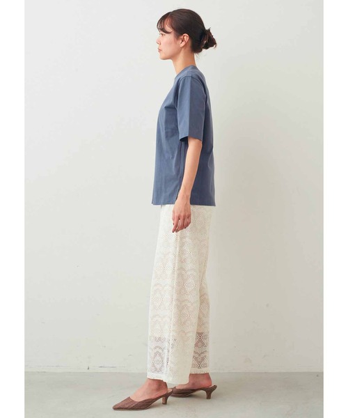 IEDIT（イディット）の「ＩＥＤＩＴ　カットソーレースでらくちん＆涼やかなレースパンツ（その他パンツ・レディース・ホワイト/ブラック・LL/3L/M/L/4L/S）」の4枚目の写真