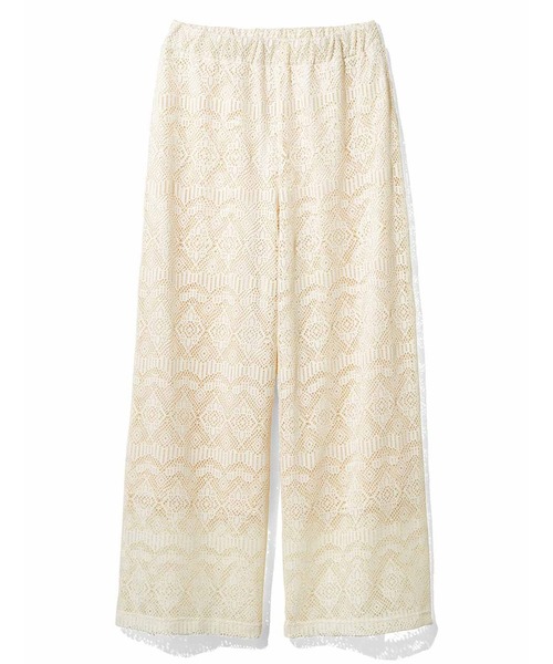 IEDIT（イディット）の「ＩＥＤＩＴ　カットソーレースでらくちん＆涼やかなレースパンツ（その他パンツ・レディース・ホワイト/ブラック・LL/3L/M/L/4L/S）」の10枚目の写真