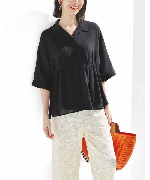 IEDIT（イディット）の「ＩＥＤＩＴ　カットソーレースでらくちん＆涼やかなレースパンツ（その他パンツ・レディース・ホワイト/ブラック・LL/3L/M/L/4L/S）」の13枚目の写真