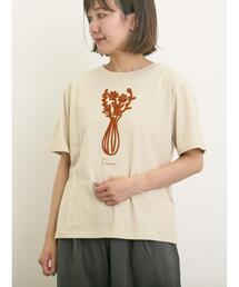 Samansa Mos2 | 花瓶柄コード刺繍Tシャツ(Tシャツ/カットソー)