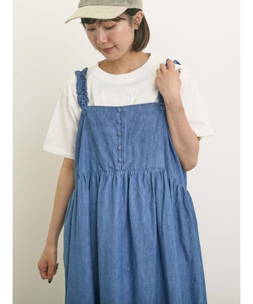 Samansa Mos2（サマンサ モスモス）の「花瓶柄コード刺繍Tシャツ（Tシャツ/カットソー・レディース・ブラック/ベージュ/オフホワイト・F）」の2枚目の写真