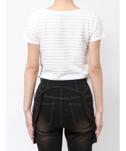 EMODA（エモダ）の「サイドハートオープントップス（Tシャツ/カットソー・レディース・ブルー/ホワイト/ブラック・FREE）」の13枚目の写真