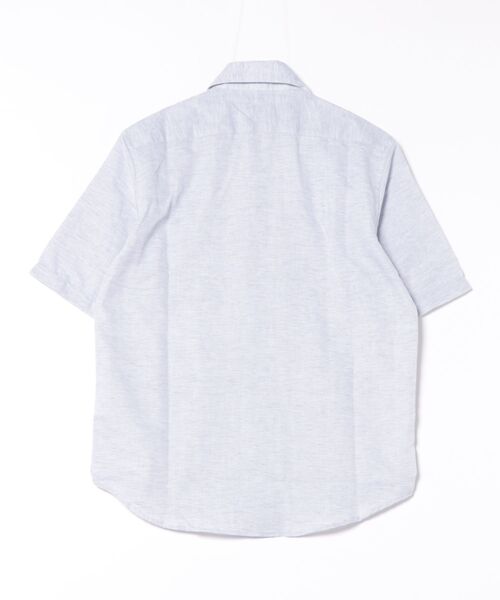 MEN'S BIGI（メンズビギ）の「ヘリンボーンワンピースカラーハーフスリーブシャツ（シャツ/ブラウス・メンズ・ベージュ/ネイビー/ホワイト/グリーン・01/02/03/04）」の13枚目の写真