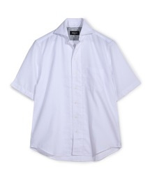 MEN'S BIGI | ヘリンボーンワンピースカラーハーフスリーブシャツ(シャツ/ブラウス)