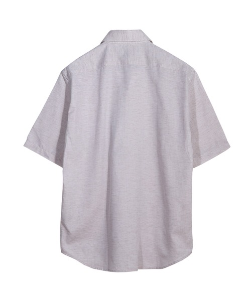 MEN'S BIGI（メンズビギ）の「ヘリンボーンワンピースカラーハーフスリーブシャツ（シャツ/ブラウス・メンズ・ベージュ/ネイビー/ホワイト/グリーン・01/02/03/04）」の12枚目の写真