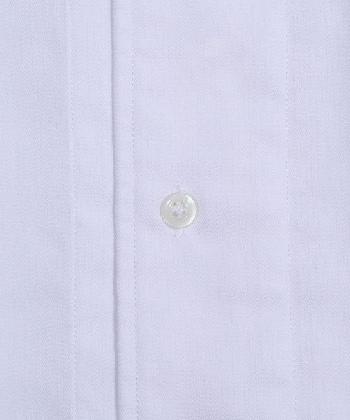 MEN'S BIGI（メンズビギ）の「ヘリンボーンワンピースカラーハーフスリーブシャツ（シャツ/ブラウス・メンズ・ベージュ/ネイビー/ホワイト/グリーン・01/02/03/04）」の7枚目の写真