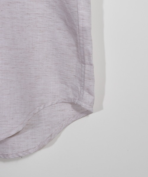 MEN'S BIGI（メンズビギ）の「ヘリンボーンワンピースカラーハーフスリーブシャツ（シャツ/ブラウス・メンズ・ベージュ/ネイビー/ホワイト/グリーン・01/02/03/04）」の11枚目の写真