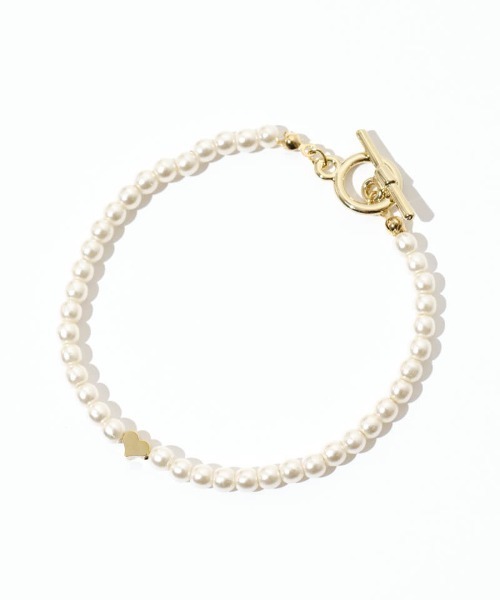 flower(フラワー)の「ポイントハートブレスレット(ブレスレット・レディース・ホワイト・FREE)」の7枚目の写真