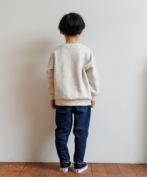 MAKE YOUR DAY（メイクユアデイ）の「HOMEMADEロゴファミリー裏毛トレーナー■80～140cm（スウェット・キッズ・ミント/ライトグレー/ブラック・110/100/140/130/80/120/90）」の10枚目の写真