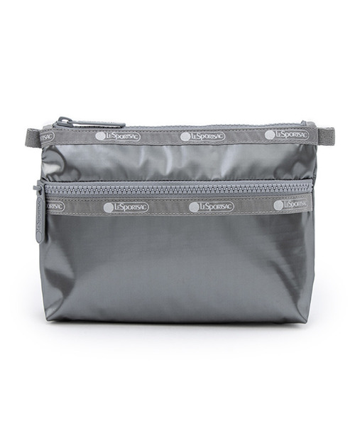 LeSportsac(レスポートサック)の「COSMETIC CLUTCH ガンメタルグレーシャイン(ポーチ・レディース・グレー・FREE)」の1枚目の写真