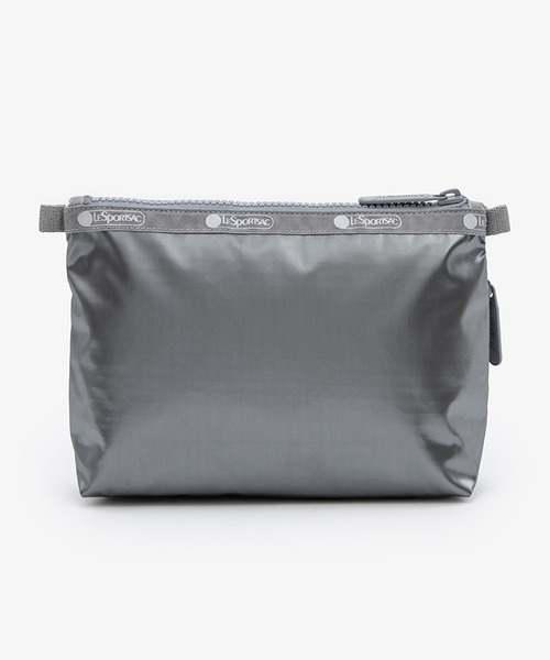 LeSportsac(レスポートサック)の「COSMETIC CLUTCH ガンメタルグレーシャイン(ポーチ・レディース・グレー・FREE)」の3枚目の写真