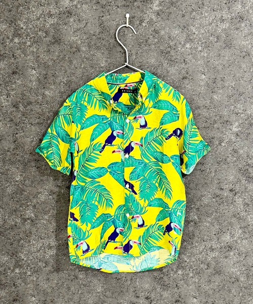 ZI-ON（ジーオン）の「アロハハーフシャツ（シャツ/ブラウス・キッズ・イエロー/グリーン系その他/ピンク/ホワイト/グリーン/サックスブルー/ブラック/ブラック系その他・110cm/120cm/130cm/140cm/150cm/160cm）」の14枚目の写真