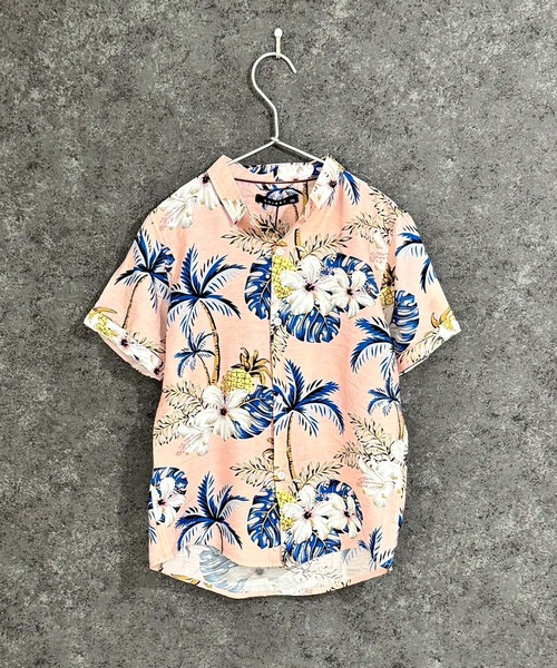 ZI-ON（ジーオン）の「アロハハーフシャツ（シャツ/ブラウス・キッズ・イエロー/グリーン系その他/ピンク/ホワイト/グリーン/サックスブルー/ブラック/ブラック系その他・110cm/120cm/130cm/140cm/150cm/160cm）」の10枚目の写真