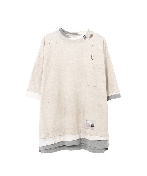 Maison MIHARA YASUHIRO（メゾンミハラヤスヒロ）の「Triple Layered T-shirt（Tシャツ/カットソー・メンズ・ホワイト/ブラック・48/46/44）」の2枚目の写真