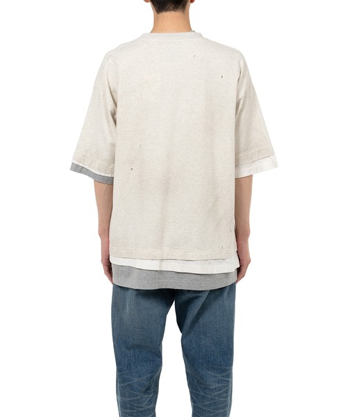 Maison MIHARA YASUHIRO（メゾンミハラヤスヒロ）の「Triple Layered T-shirt（Tシャツ/カットソー・メンズ・ホワイト/ブラック・48/46/44）」の6枚目の写真