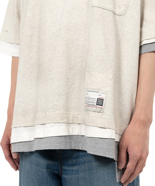 Maison MIHARA YASUHIRO（メゾンミハラヤスヒロ）の「Triple Layered T-shirt（Tシャツ/カットソー・メンズ・ホワイト/ブラック・48/46/44）」の9枚目の写真