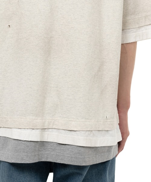 Maison MIHARA YASUHIRO（メゾンミハラヤスヒロ）の「Triple Layered T-shirt（Tシャツ/カットソー・メンズ・ホワイト/ブラック・48/46/44）」の10枚目の写真