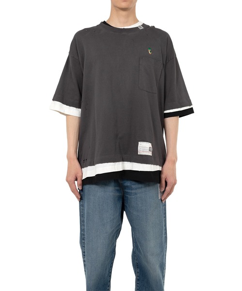 Maison MIHARA YASUHIRO（メゾンミハラヤスヒロ）の「Triple Layered T-shirt（Tシャツ/カットソー・メンズ・ホワイト/ブラック・48/46/44）」の12枚目の写真