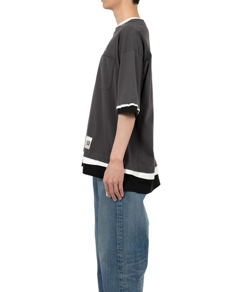 Maison MIHARA YASUHIRO（メゾンミハラヤスヒロ）の「Triple Layered T-shirt（Tシャツ/カットソー・メンズ・ホワイト/ブラック・48/46/44）」の13枚目の写真
