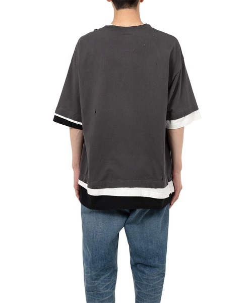 Maison MIHARA YASUHIRO（メゾンミハラヤスヒロ）の「Triple Layered T-shirt（Tシャツ/カットソー・メンズ・ホワイト/ブラック・48/46/44）」の14枚目の写真