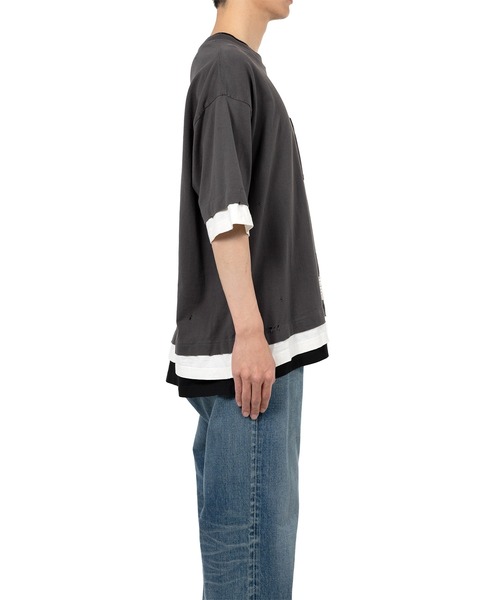 Maison MIHARA YASUHIRO（メゾンミハラヤスヒロ）の「Triple Layered T-shirt（Tシャツ/カットソー・メンズ・ホワイト/ブラック・48/46/44）」の15枚目の写真
