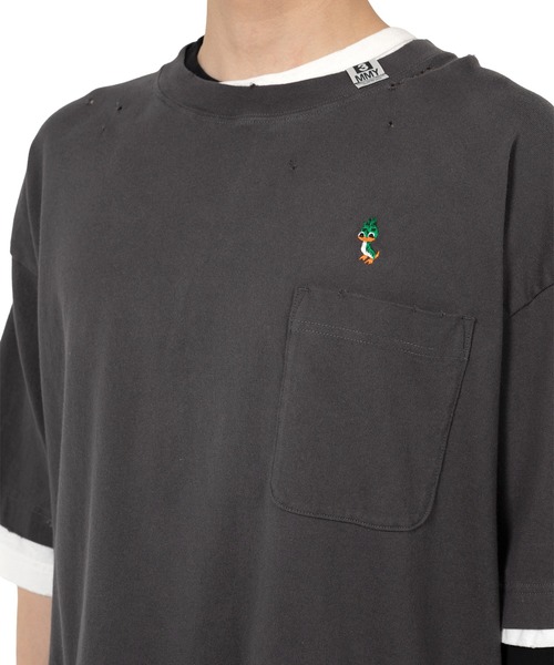 Maison MIHARA YASUHIRO（メゾンミハラヤスヒロ）の「Triple Layered T-shirt（Tシャツ/カットソー・メンズ・ホワイト/ブラック・48/46/44）」の16枚目の写真