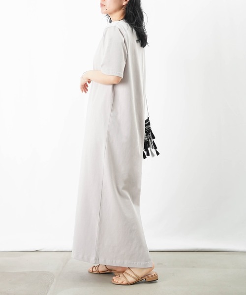 Lulu's 力ライラック カットアウト マキシ ドレス 送関込 セール】LC/LLL バックスリットIラインワンピース/カットマキシ
