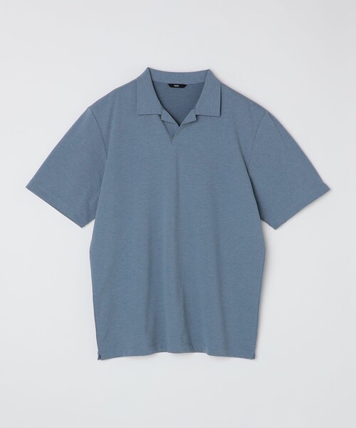 SHIPS（シップス）の「SHIPS:〈遮熱/接触冷感/吸水速乾/紫外線カット〉カノコ スキッパー ポロシャツ（ポロシャツ・メンズ・ブルー/ライトグレー/ネイビー・SMALL/MEDIUM/LARGE）」の4枚目の写真