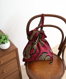 MOTO（モト）の「バッグ キルト巾着 アフリカンプリント（トートバッグ）」