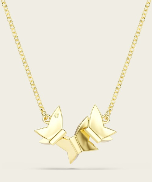 スワロフスキー　Idyllia Lilia　ネックレス Idyllia Lilia necklace, Butterfly, White, Rhodium plated