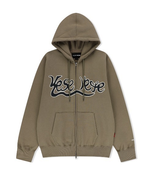 YESEYESEE（イエスアイシー）の「Y.E.S Snail Logo Zip-up Hoodie（パーカー・メンズ・グレー/カーキ/ライトグレー/ネイビー/バーガンディー/チャコール・L/XL/S/M/XS）」の4枚目の写真