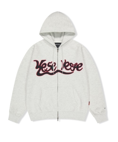 【YESEYESEE】Y.E.Sワッフルパーカー さらに100円引き◇YESEYESEE◇Y.E.S Snail Logo Zip-up Hoodie