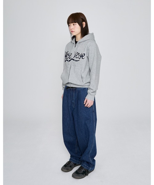 【YESEYESEE】Y.E.Sワッフルパーカー さらに100円引き◇YESEYESEE◇Y.E.S Snail Logo Zip-up Hoodie
