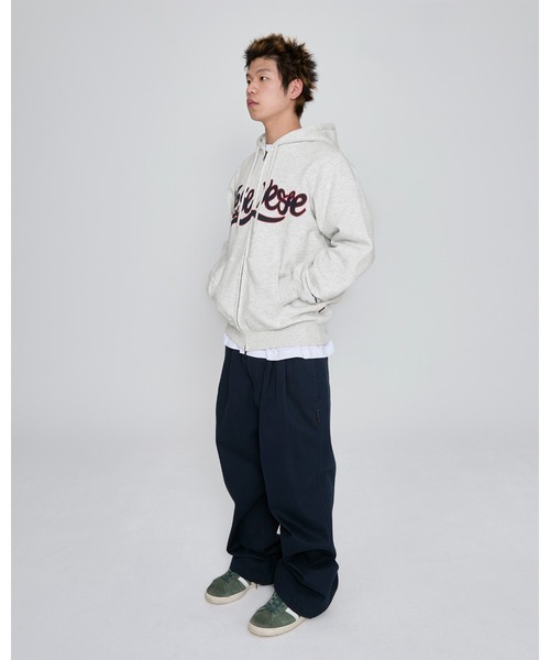 YESEYESEE（イエスアイシー）の「Y.E.S Snail Logo Zip-up Hoodie（パーカー・メンズ・グレー/カーキ/ライトグレー/ネイビー/バーガンディー/チャコール・L/XL/S/M/XS）」の13枚目の写真