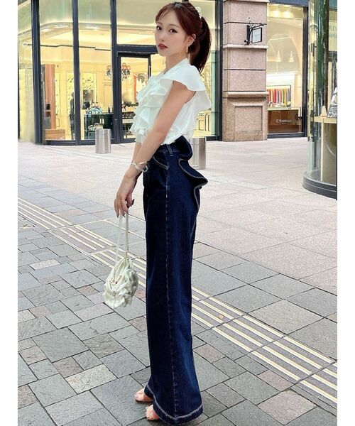 RESEXXY（リゼクシー）の「ボウタイラッフルブラウス（シャツ/ブラウス・レディース・ブラック/ピンク/ホワイト・FREE）」の13枚目の写真