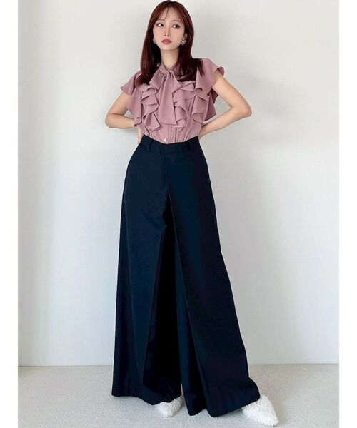 RESEXXY（リゼクシー）の「ボウタイラッフルブラウス（シャツ/ブラウス・レディース・ブラック/ピンク/ホワイト・FREE）」の18枚目の写真