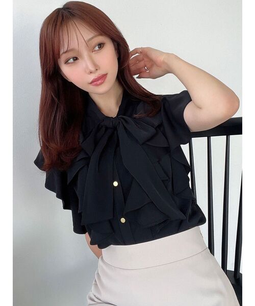 RESEXXY（リゼクシー）の「ボウタイラッフルブラウス（シャツ/ブラウス・レディース・ブラック/ピンク/ホワイト・FREE）」の21枚目の写真